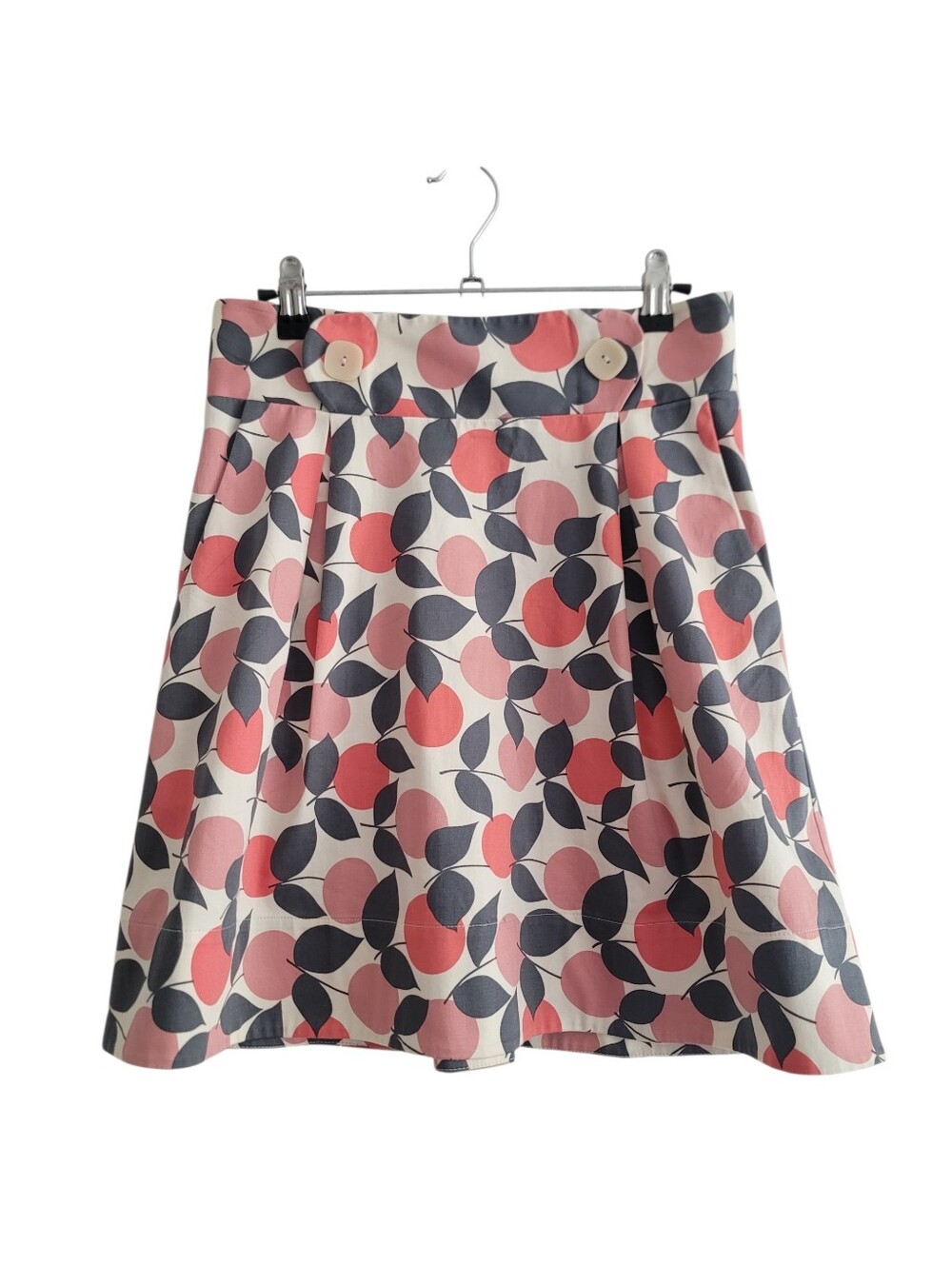 Corey‎ Lynn Calter 6 Twee 2000s Cotton Stretch Orange Floral A-Line Skirt